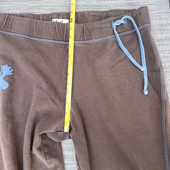 Hatley Heritage Y2K Sweatpants Womens XL Brown Blue Moose Wide Leg Drawstring - Picture 8 of 10